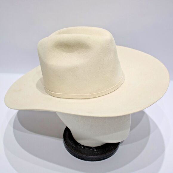 Bailey Pro 5X Ivory White Beaver Felt Cowboy Western Hat Made in USA Size 7 56cm main image 11